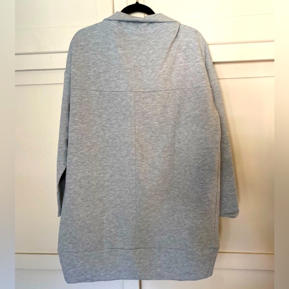 ECOTHREADS 🩶GRAY🩶 FLEECE CARDIGAN OPEN FRONT SIZE MEDIUM 🌟NWT🌟 - Picture 6 of 15